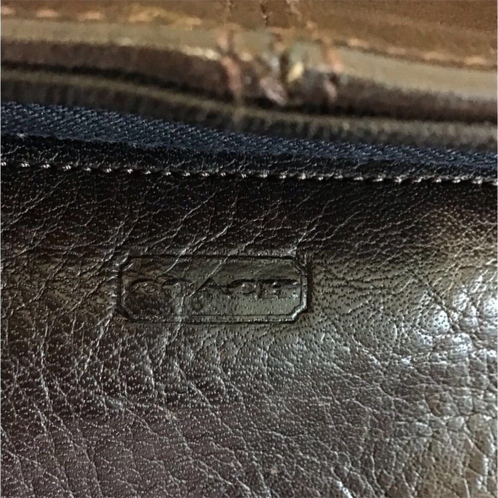 Coach Brown Watermelon Tote Bag Vintage Leather Pre-Creed 1973-1975 - Picture 2 of 14